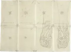 The Blue Feet by Kiki Smith, 2003, Etching and drypoint, on Japanese Moriki paper, the full sheet, with text by Sister Juana Inés de la Cruz,, sold Apr 2013