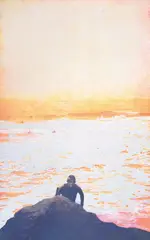 Surfer, from 100 Years Ago by Peter Doig, 2000-2001, Etching in colors, on Hahnemühle etching paper, with full margins,, sold Apr 2013