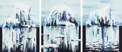 Icebergs by Tomory Dodge, 2006, The complete set of three screenprints in colors, on Somerset Satin paper, the full sheets,, offered Apr 2013