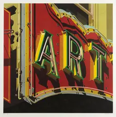 Art by Robert Cottingham, 1992, Lithograph in colors, on wove paper, with full margins,, sold Apr 2013