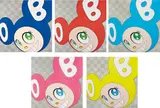 And then and then and then and then and then (Blue); And then and then and then and then and then (Red); And then and then and then and then and then (Aqua); And Then (Pink); And then and then and then and then and then (Yellow) by Takashi Murakami, 1999, Five offset lithographs in colors, on smooth wove paper, the full sheet,, sold Apr 2013