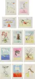 The Twelve Tribes of Israel (Deluxe) by Salvador Dalí, 1973, The complete deluxe set of 26 etchings with stencil in colors, comprised of a set of 13 on Rives paper, and the addition, offered Oct 2013