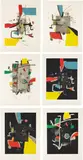 Joan Miró, Llibre dels sis sentits (The Book of the Six Senses), 1981, The complete suite of six etching and aquatints in colors, on Guarro paper with Sala Gaspar watermark, with full margins,