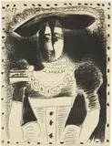 Noble Dame (Noblewoman) by Pablo Picasso, 1959, Lithograph, on wove paper, the full sheet,, sold Oct 2013