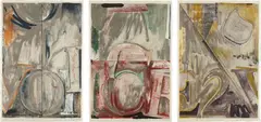 Jasper Johns, Voice 2, 1982, The complete set of three lithographs in colors, on Hanga paper, with full margins,