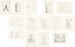 Autobiographical Series by Louise Bourgeois, 1994, The complete set of 14 etchings, on Somerset paper, with full margins,, offered Oct 2013