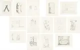 Louise Bourgeois, Autobiographical Series, 1994, The complete set of 14 etchings, on Somerset paper, with full margins,