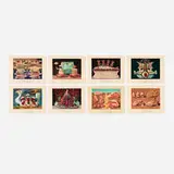 Eight works from the Les dîners de Gala portfolio by Salvador Dalí, 1971, photolithograph in colors with drypoint remarque on Japon Nacré, sold Jan 2026