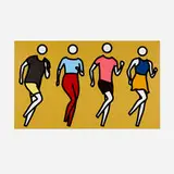 Julian Opie, Dance, Synced: Dance 3, 2024, screenprint in colors on museum board