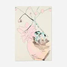 Andy Warhol, Flowers (Hand-Colored), 1974, screenprint hand-colored with Dr. Martin's aniline watercolor dyes