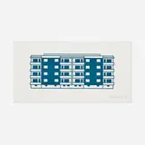 Julian Opie, Apartment 4, 2021, woodcut on Somerset Velvet 300gsm