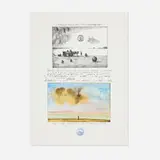 Saul Steinberg, Untitled (from the For Meyer Shapiro portfolio), 1974, screenprint in colors with stamp additions