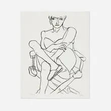 Seated Woman in Chemise (from the Seated Woman series) by Richard Diebenkorn, 1965, lithograph on BFK Rives, sold Jan 2026