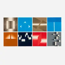 Herbert Bayer, Eight Monochromes, 1965, lithograph in colors on Arches