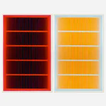 Richard Anuszkiewicz, Reflections V - Red Line; Reflections V - Grey Line (two works from the Reflections series), 1979, screenprint with hand-painted acrylic on Masonite