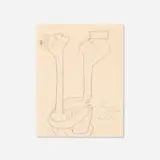 Jean Cocteau, Les Amants (Mourlot), graphite on paper