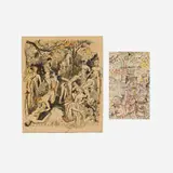 Stephen Tennant, A Letter to Mr. Shaw Taylor with Illustrations of the Royal Marines in Port, ink and watercolor on paper