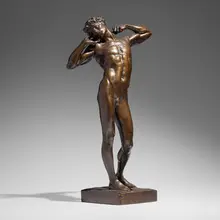 Frederic Leighton, The Sluggard, patinated bronze