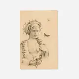 Roland Caillaux, Le printemps, graphite on paper