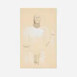 Yiannis Nomikos, Adorned African, 1989, graphite and correction fluid on paper