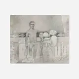 John Lear, Untitled (Man with Fence), 1998-2008, graphite on paper