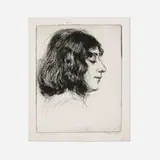 Paul Cadmus, Martha (Profile), c. 1924-25, etching on Umbria Italia