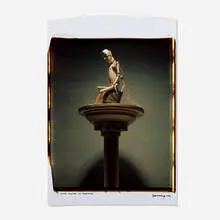 Robert Cumming, Stick Figure on Pedestal, 1996, unique large-format Polaroid Polacolor print