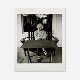 Ernst Haas, Albert Einstein on his porch at Princeton, NJ