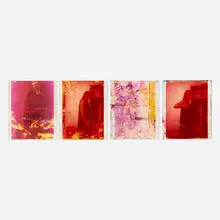 Ryan Foerster, Julie Black Dress Fucked Up, 2006-13, four unique C-prints with dirt and paint