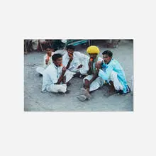 Raghubir Singh, Villagers visiting Jodhpur enjoy iced sweets, Rajasthan, C-print