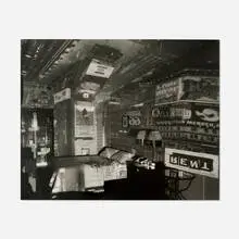 Abelardo Morell, Camera Obscura Image of Times Square in Hotel Room, 1997, gelatin silver print