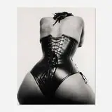 Renée Cox, Black Leather Lace-Up, 2001, gelatin silver print mounted to acrylic