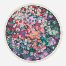 Friedel Dzubas, Untitled (GT/FD 1982 W4) (Tondo), 1982, unique cast paper pulp monotype