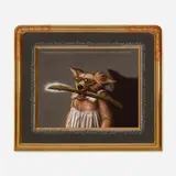 Donald Roller Wilson, Patricia Had Received Three Messages, 1990-95, oil on canvas in artist's frame