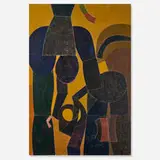 Miyoko Ito, Adam and Eve, 1957, oil on canvas