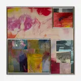 Sam Gilliam, Rose, 1994, photographic emulsion, polymer, and acrylic on panels in artist's frame