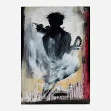 Richard Hambleton, Color Shadow Head, 1982-84, oil on linen laid to board