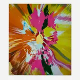 Beautiful Flidais Macropsia Painting by Damien Hirst, 2011, household gloss on canvas, sold May 2026