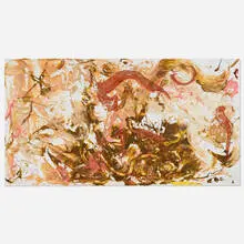 Dan Colen, Shake the Elbow, 2014, bubble gum on canvas