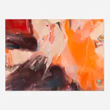Wet Beach by Helen Bershad, 1977, acrylic on canvas, sold May 2026