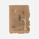 Gertrude Abercrombie, Untitled (Owl and Moon)