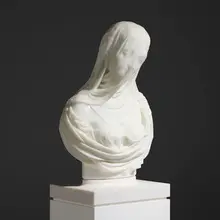 Barry X Ball, Purity, 2008-14, white Carrara ‘Michelangelo’ statuario marble and stainless steel, Carrara marble, stainless steel, wood, acrylic lacquer, steel, nylon and plastic