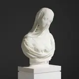 Barry X Ball, Purity, 2008-14, white Carrara ‘Michelangelo’ statuario marble and stainless steel, Carrara marble, stainless steel, wood, acrylic lacquer, steel, nylon and plastic