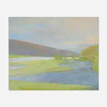 Wolf Kahn, Looking Down River, 1983, oil on canvas
