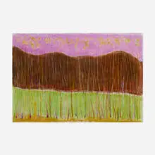 Wolf Kahn, Chocolate Over Sour Green, c. 1995, pastel on paper