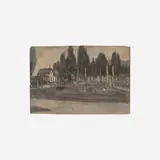 James Castle, Untitled (Farmview), soot and saliva on found board
