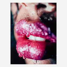 Marilyn Minter, Drip Drop, 2017, dye-sublimation print on aluminum