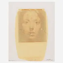 Volto Inciso by Paolo Gioli, 1990, image transfer from Polaroid Polapan 8 x 10 film type 804 on paper, sold May 2026