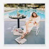 Terry O'Neill, Faye Dunaway at the Pool, Beverly Hills, 1977, digital C-print mounted to Dibond