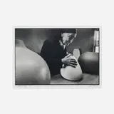 Dan Budnik, Georgia O'Keefe at the Ghost Ranch with Pots by Juan Hamilton, New Mexico, gelatin silver print